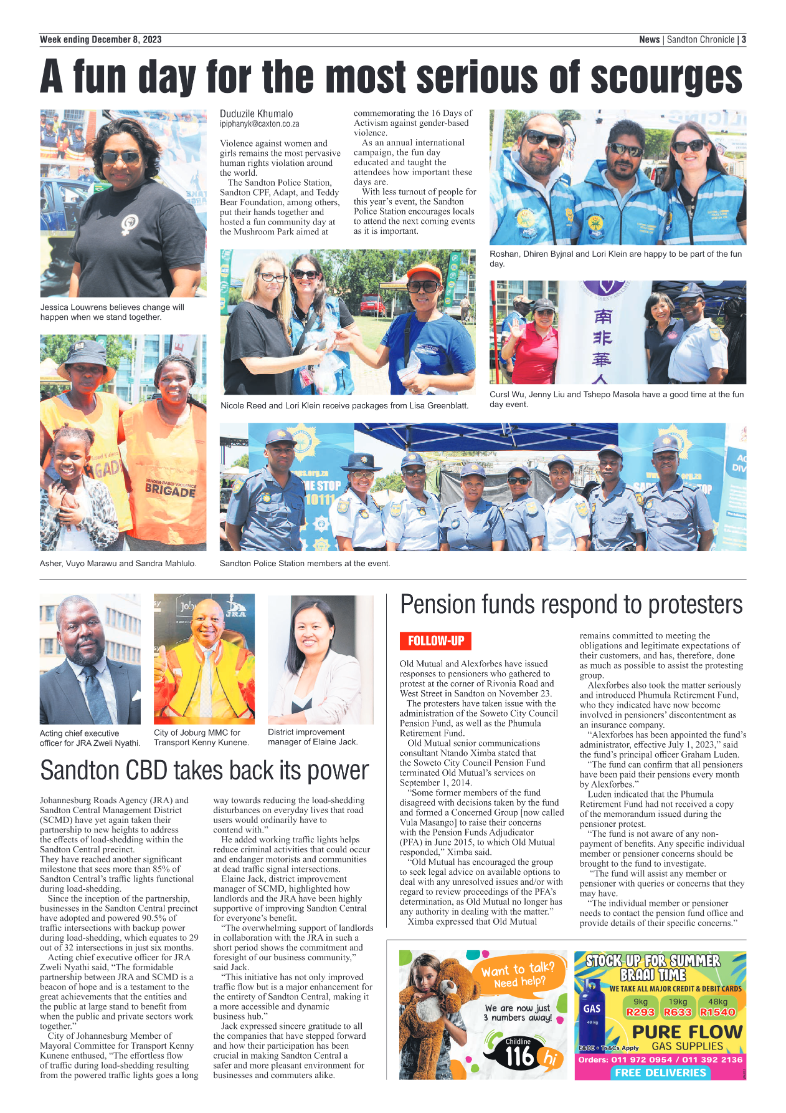 Sandton Chronicle 8 December 2023 page 3