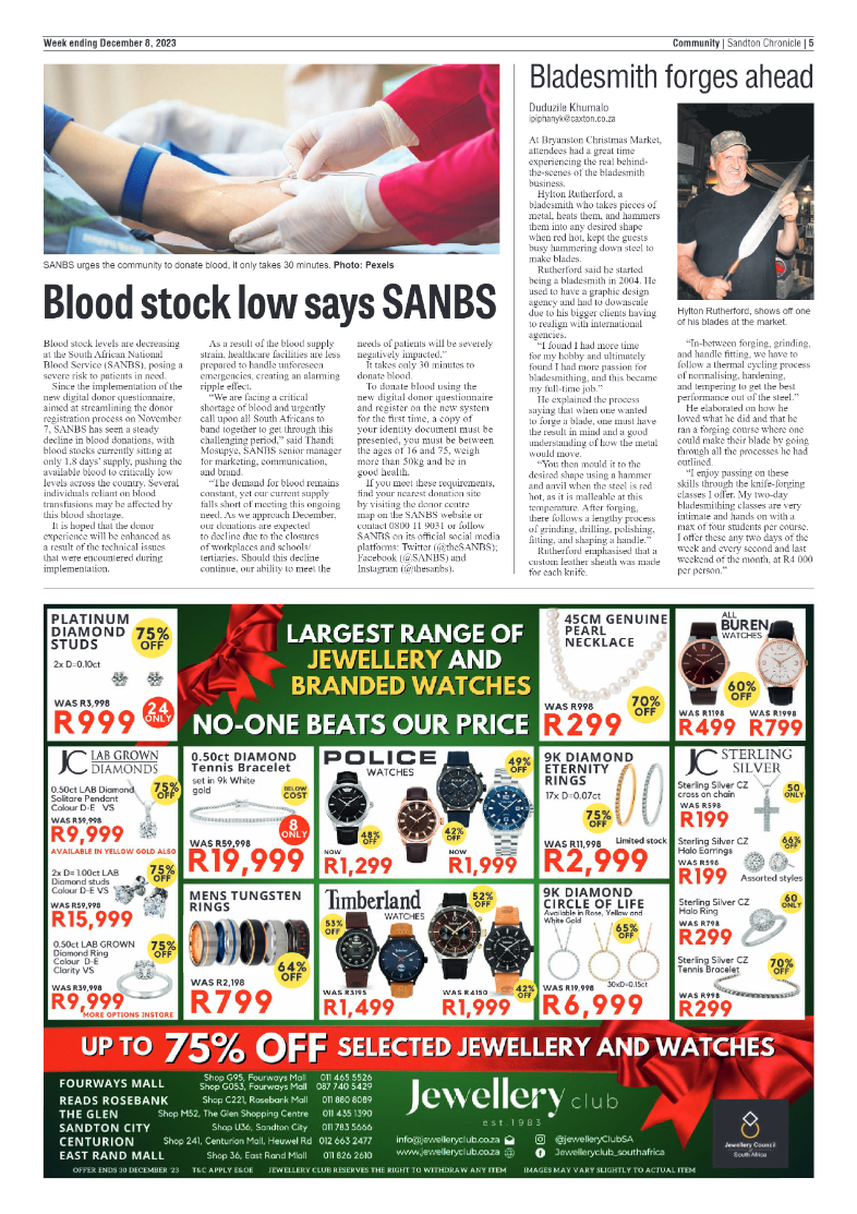Sandton Chronicle 8 December 2023 page 5