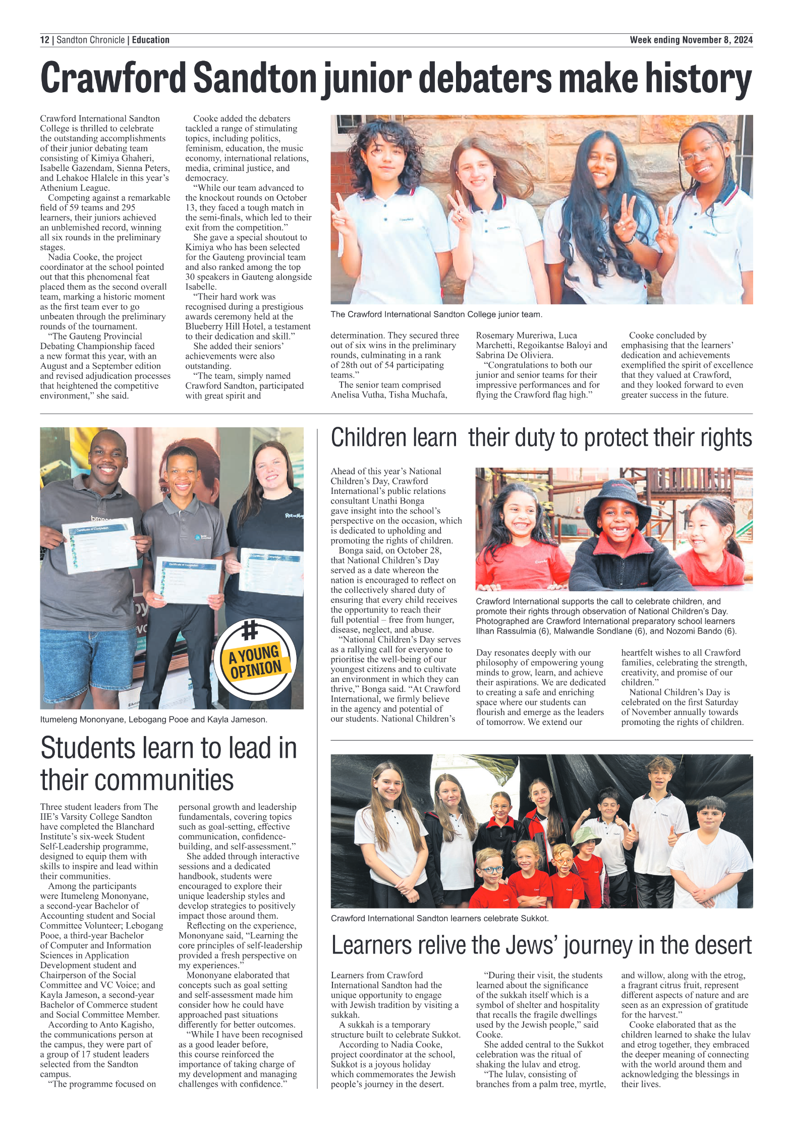 Sandton Chronicle 8 November 2024 page 12