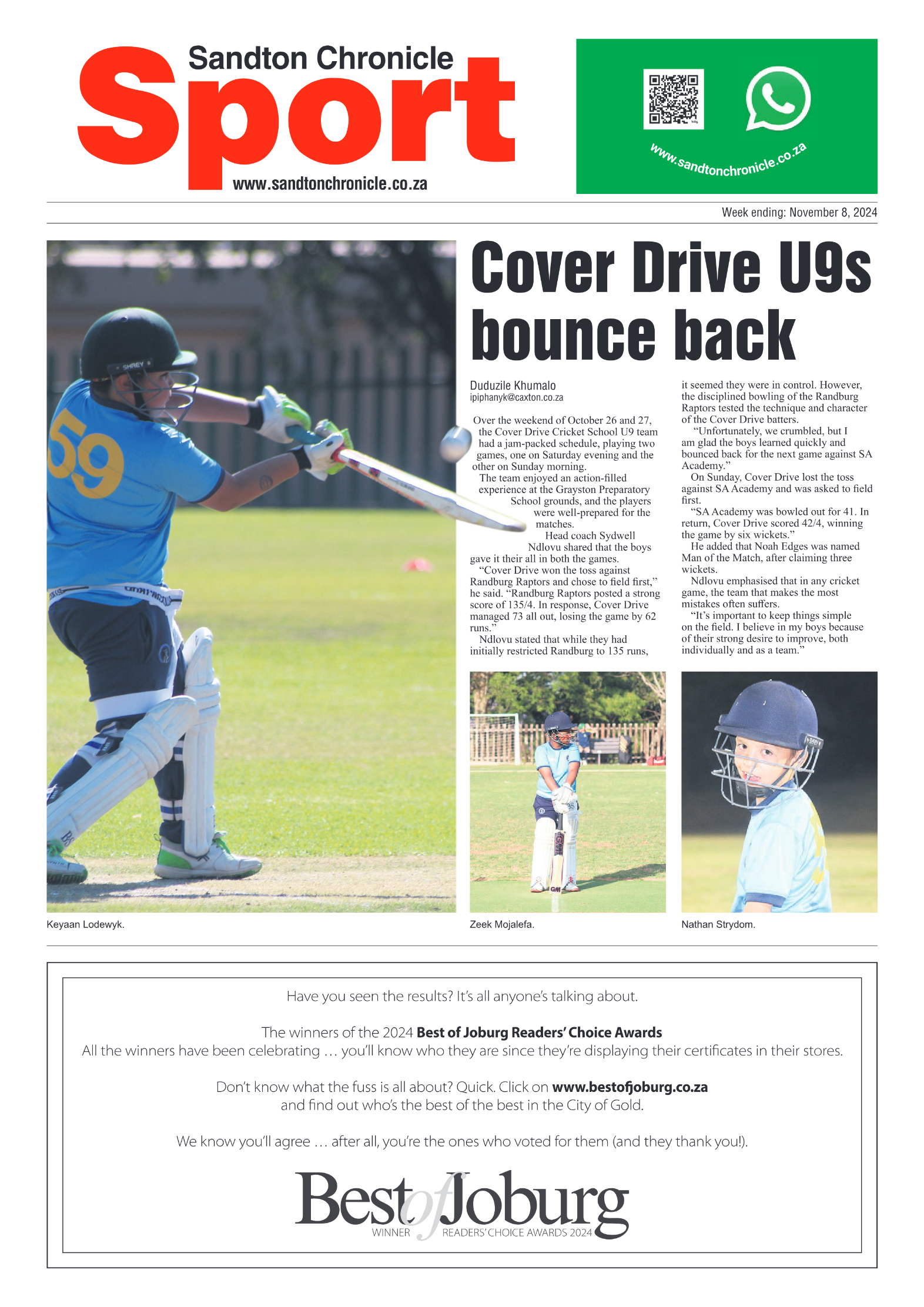 Sandton Chronicle 8 November 2024 page 16