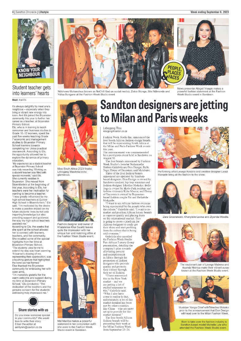 Sandton Chronicle 8 Sept 2023 page 4