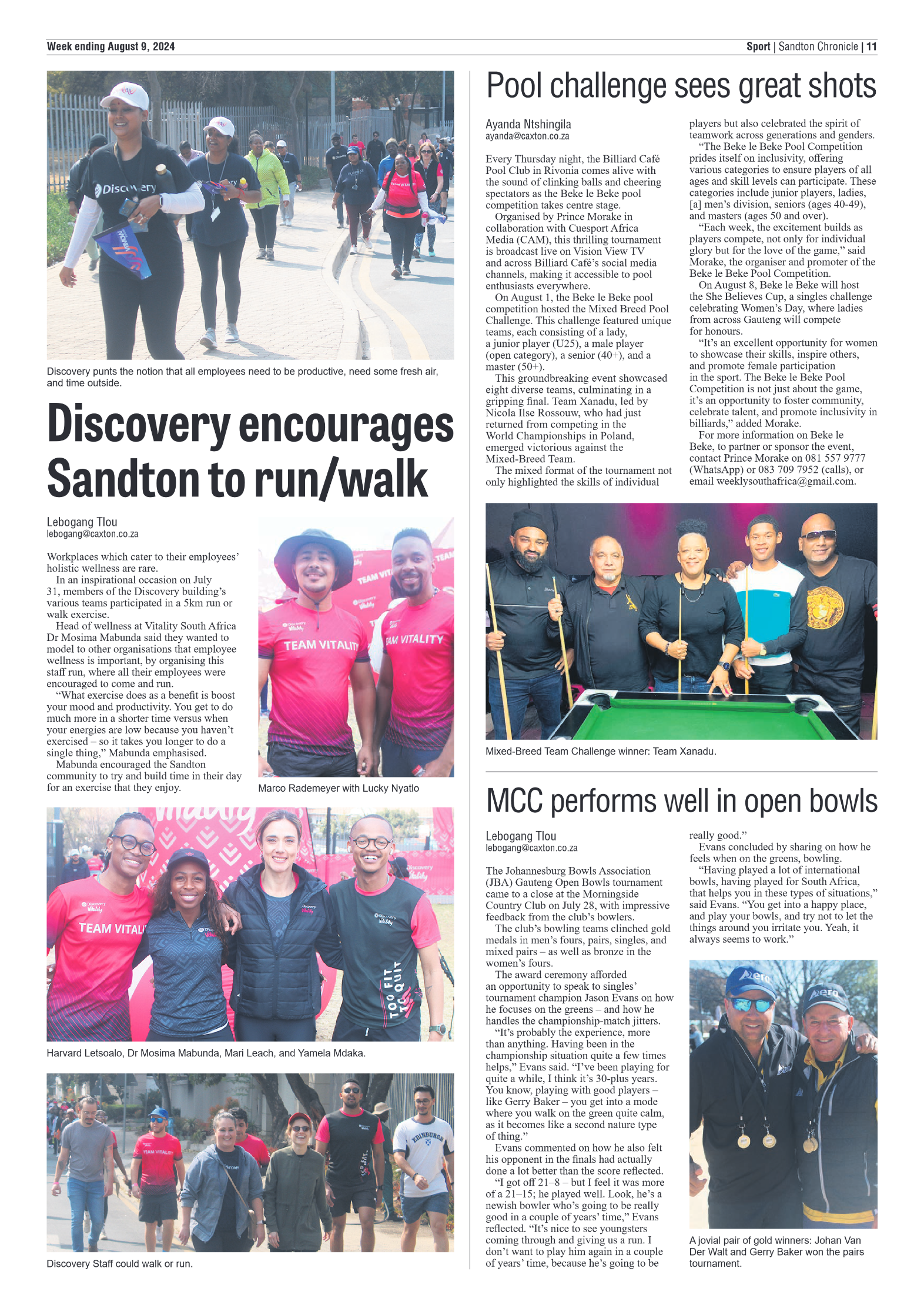 Sandton Chronicle 9 August 2024 page 11