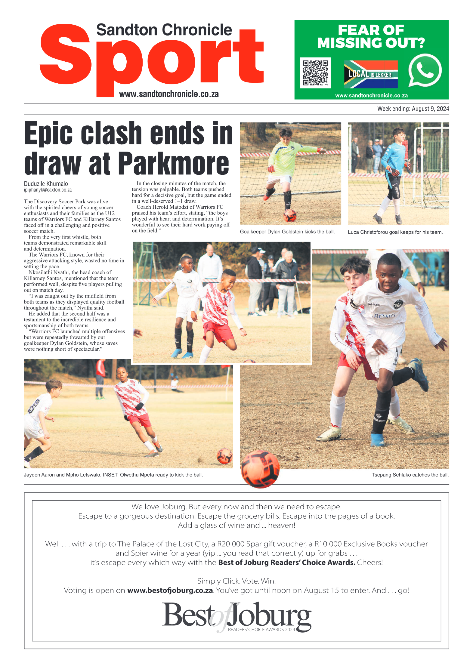 Sandton Chronicle 9 August 2024 page 12