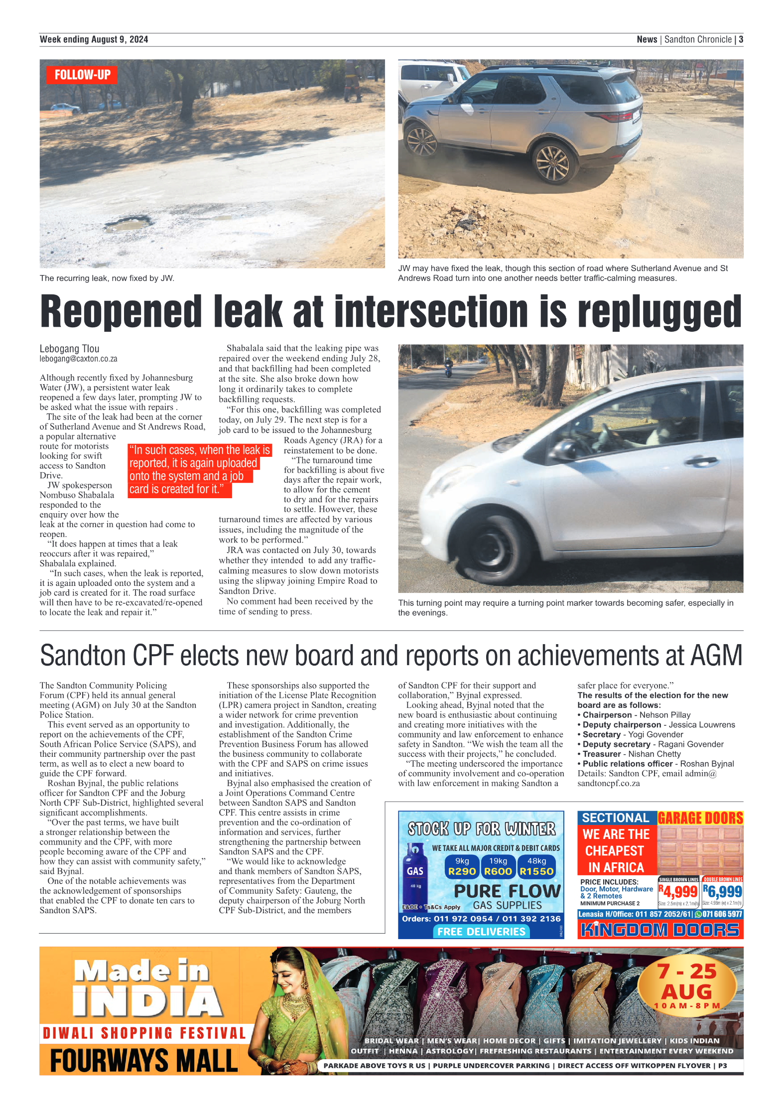 Sandton Chronicle 9 August 2024 page 3