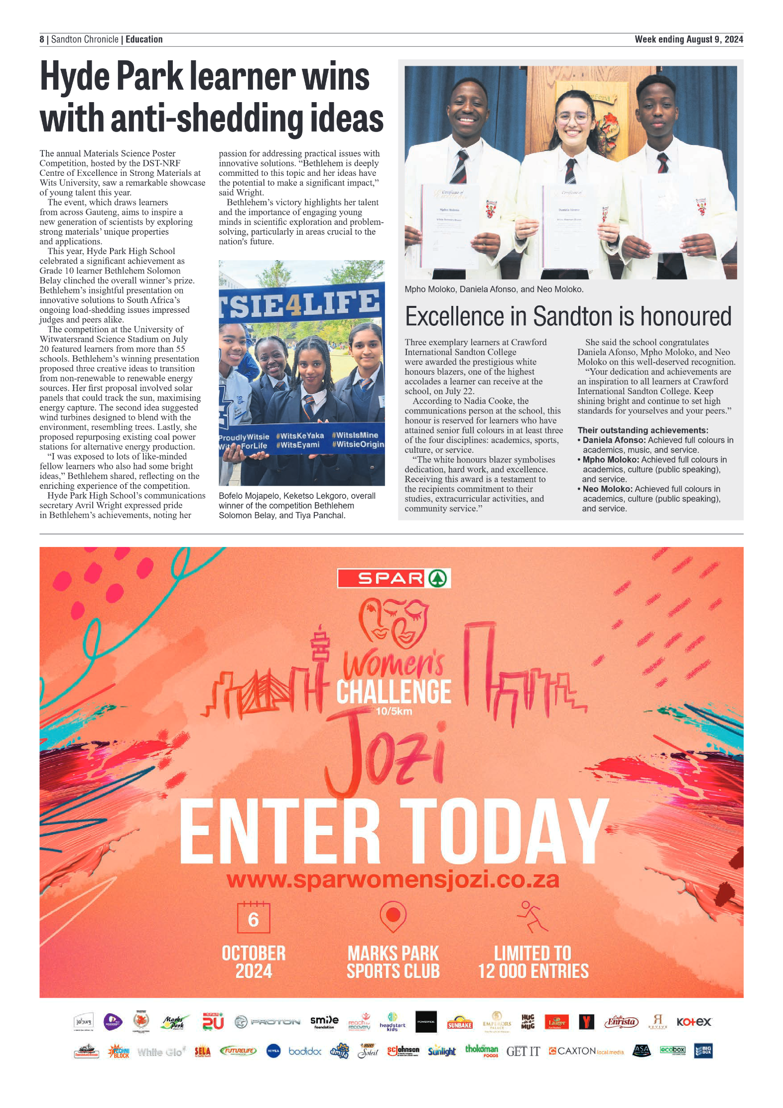Sandton Chronicle 9 August 2024 page 8
