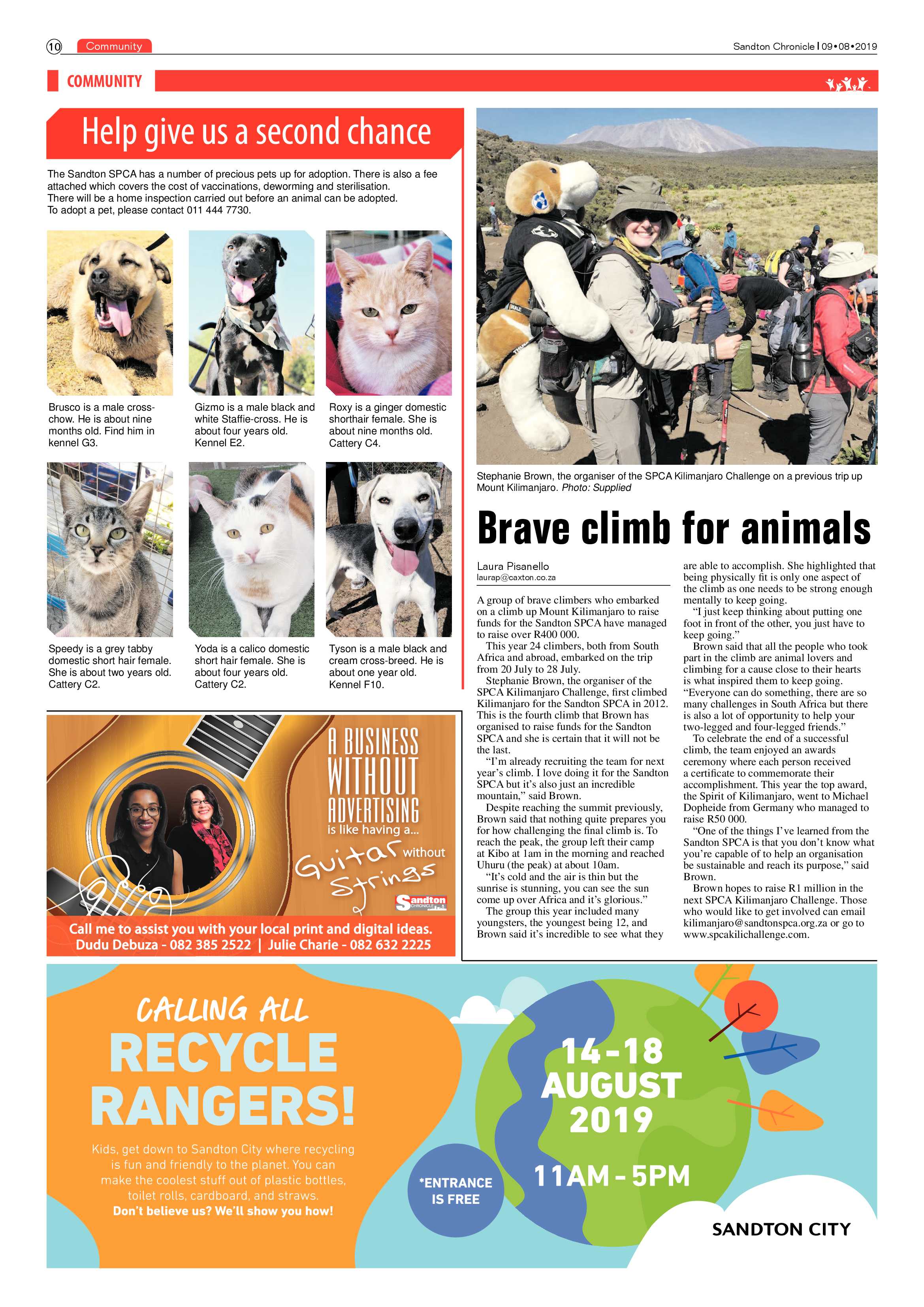 Sandton Chronicle 9 August, 2019 page 10