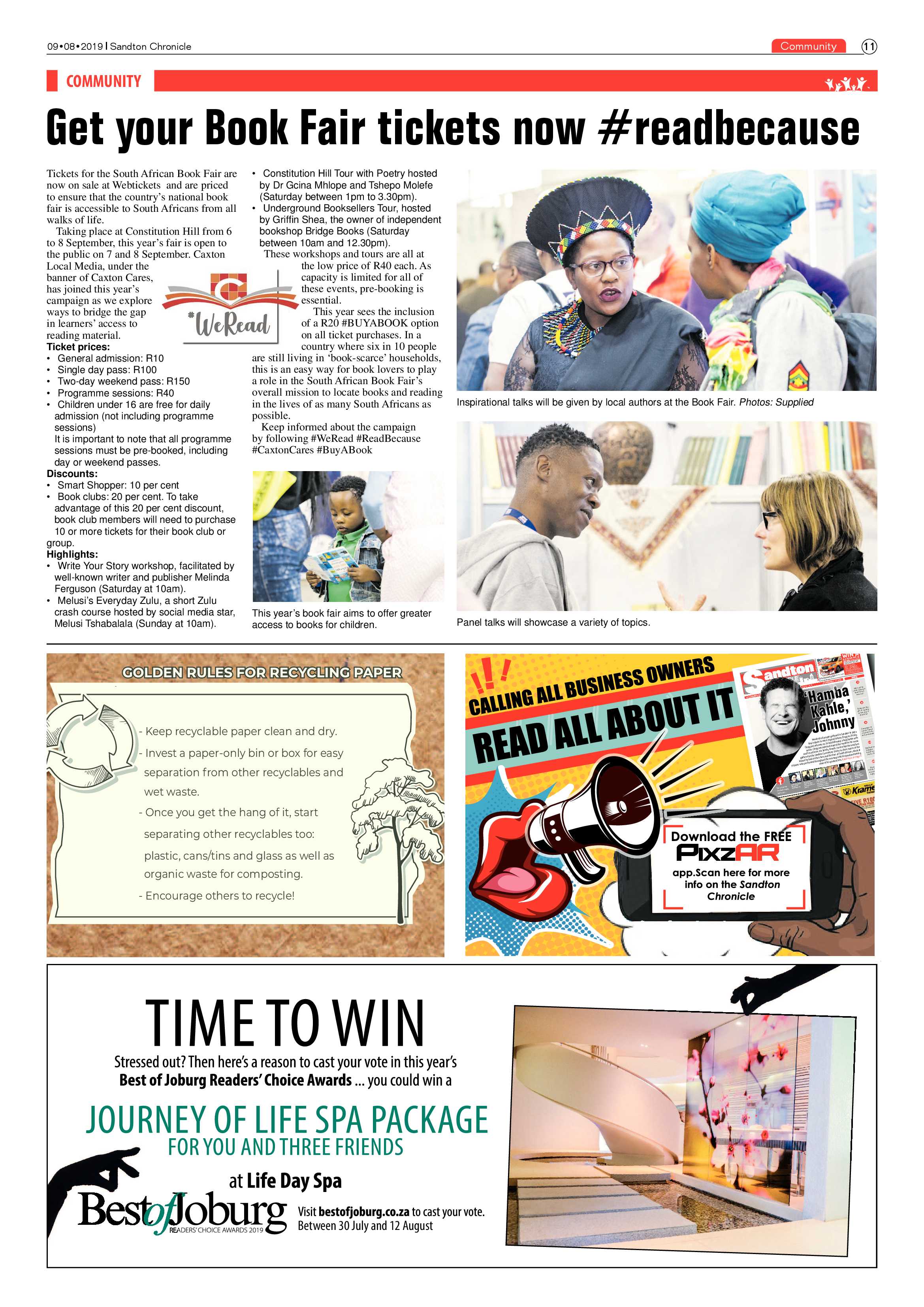 Sandton Chronicle 9 August, 2019 page 11