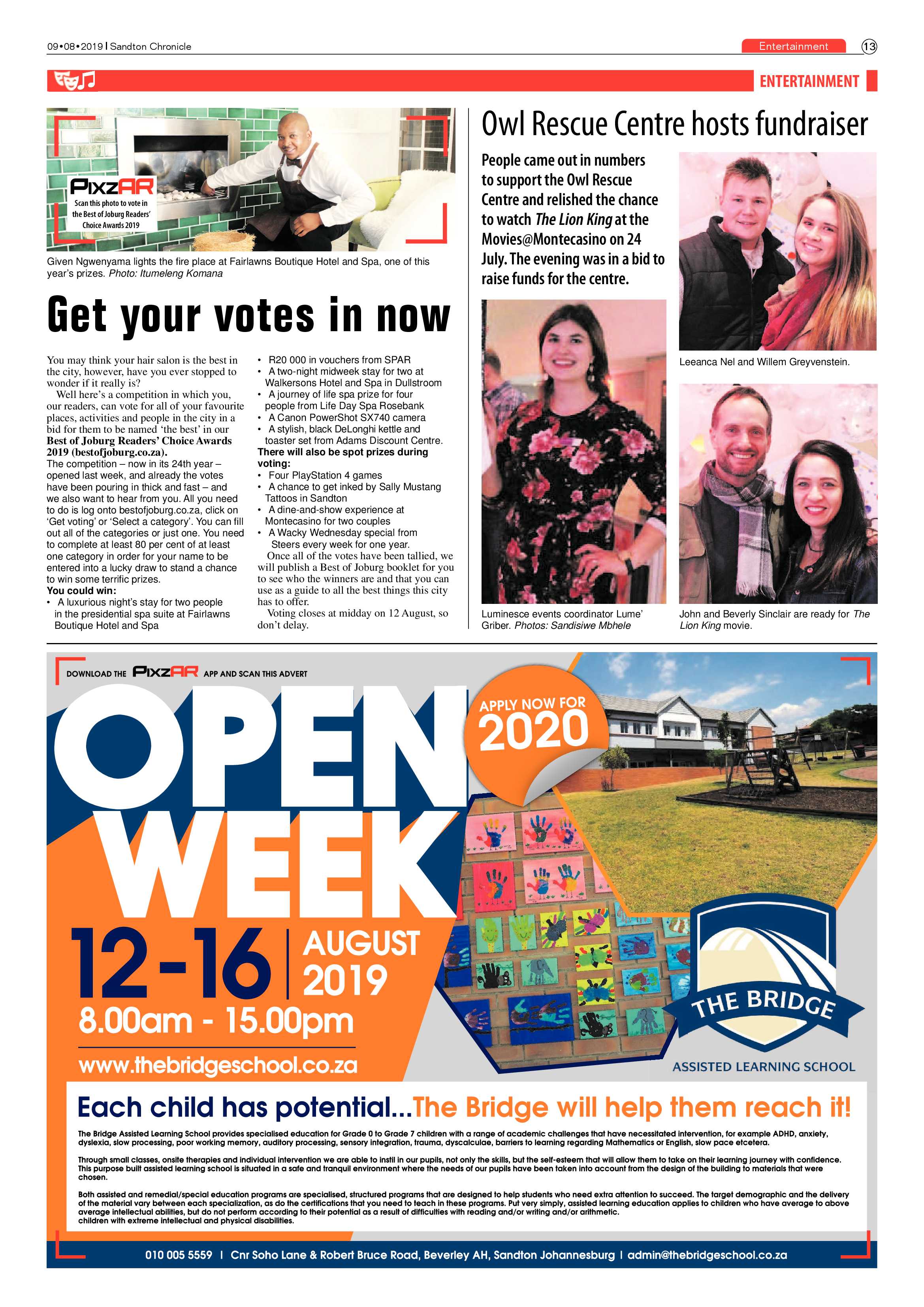 Sandton Chronicle 9 August, 2019 page 13