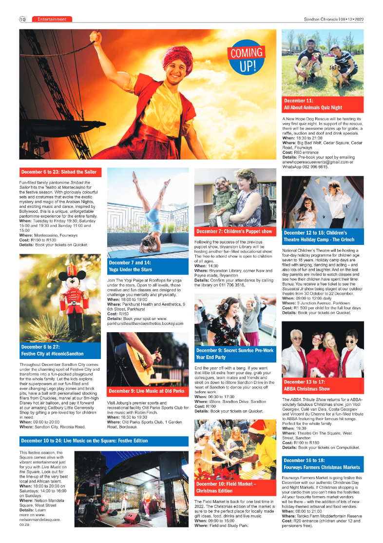 Sandton Chronicle 9 Dec 2022 page 10