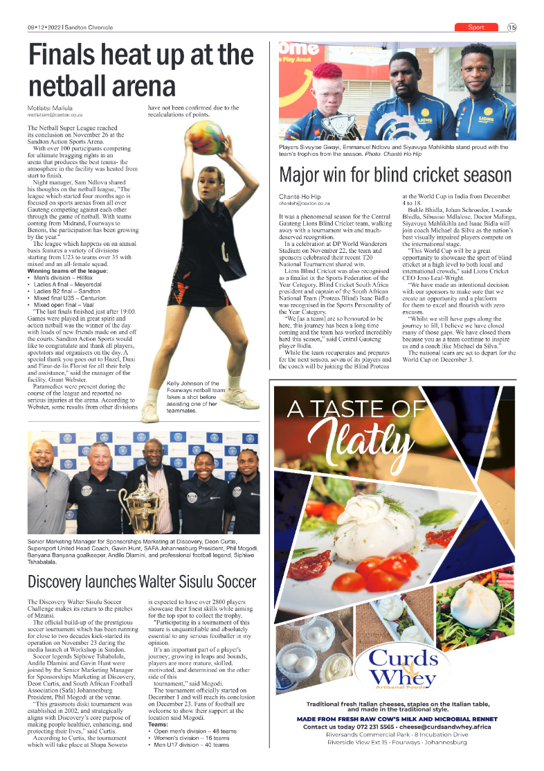 Sandton Chronicle 9 Dec 2022 page 15