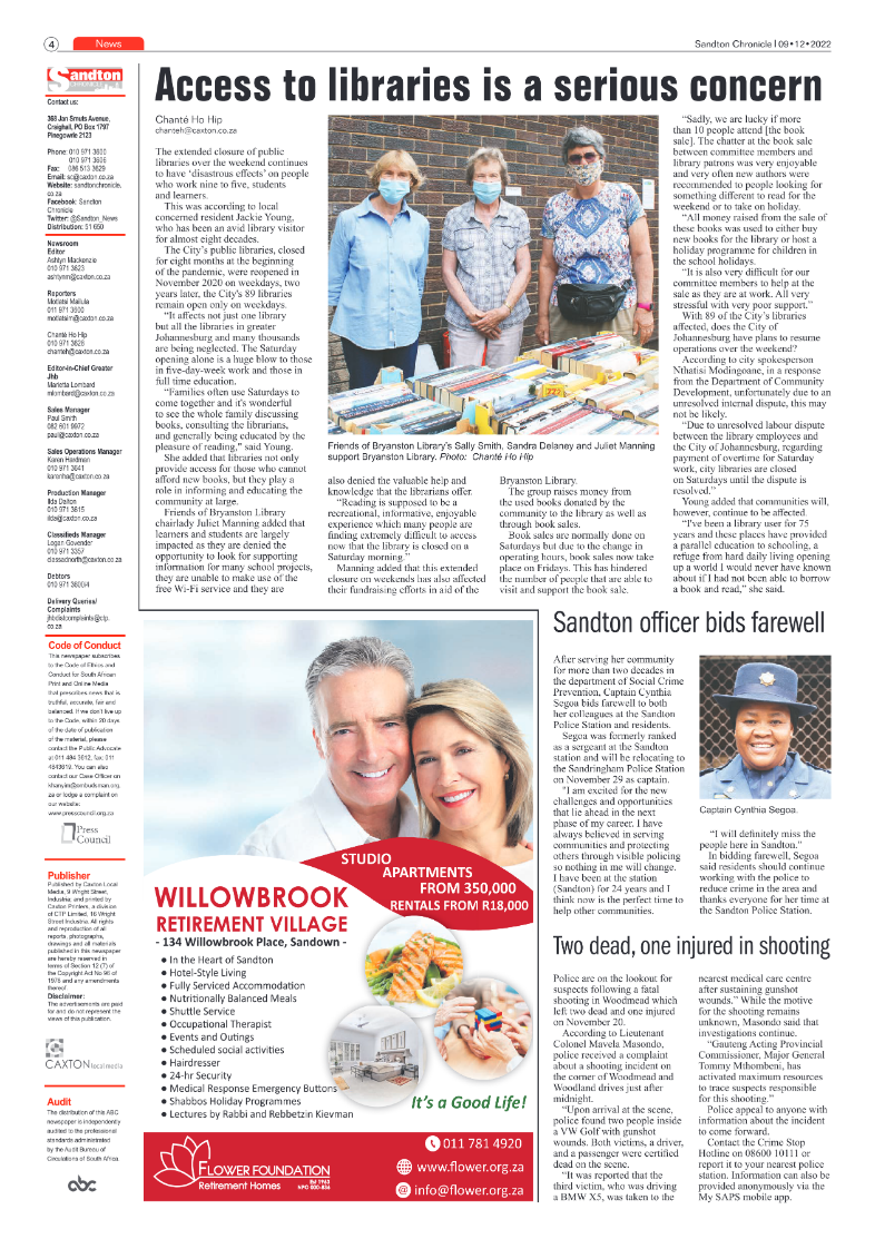 Sandton Chronicle 9 Dec 2022 page 4