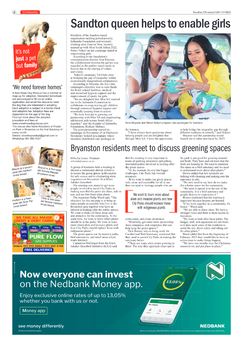 Sandton Chronicle 9 Dec 2022 page 8