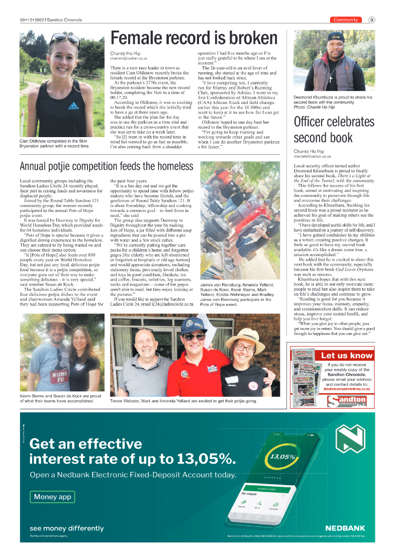 Sandton Chronicle 9 Dec 2022 page 9