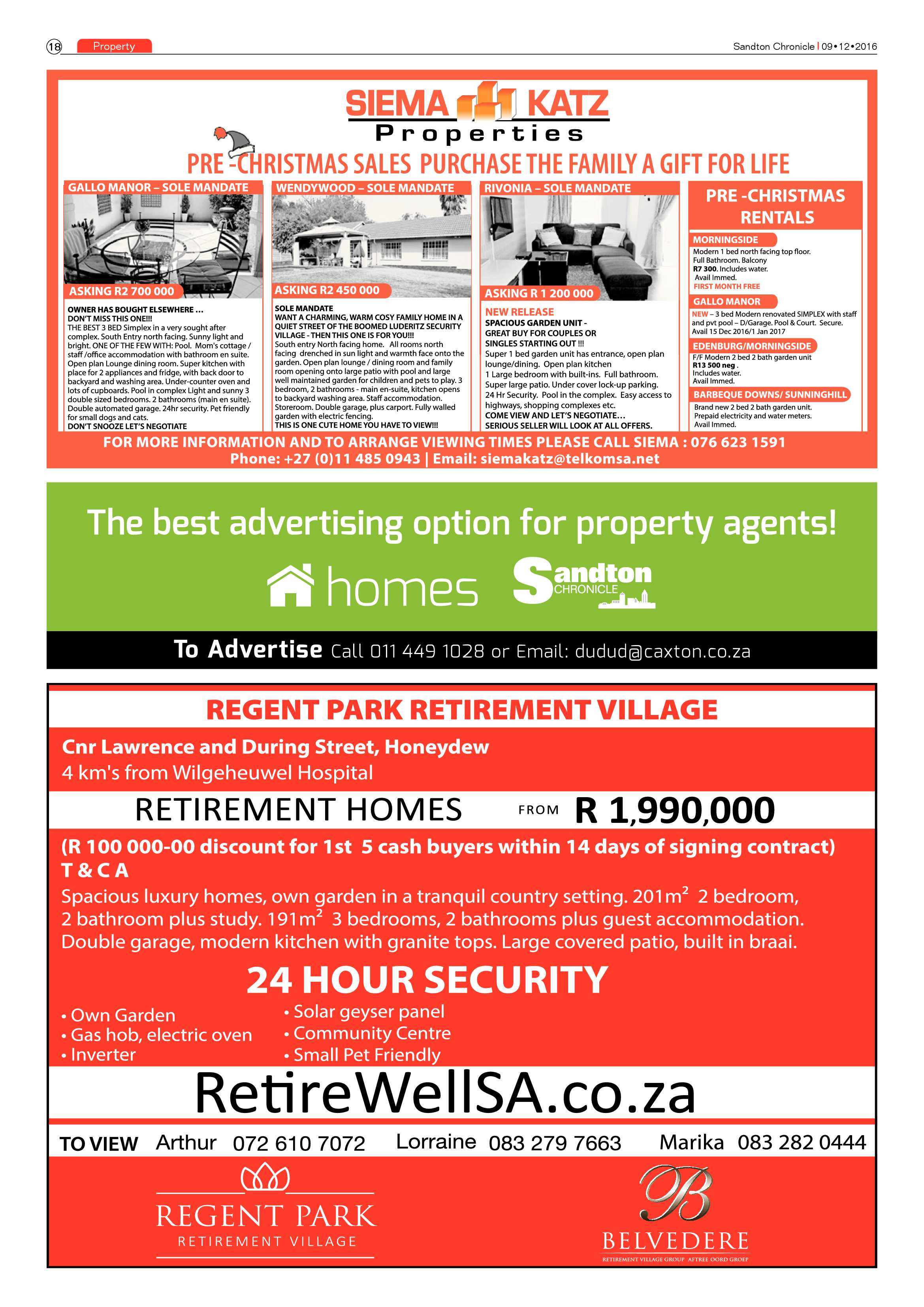 Sandton Chronicle 9 December 2016 page 18