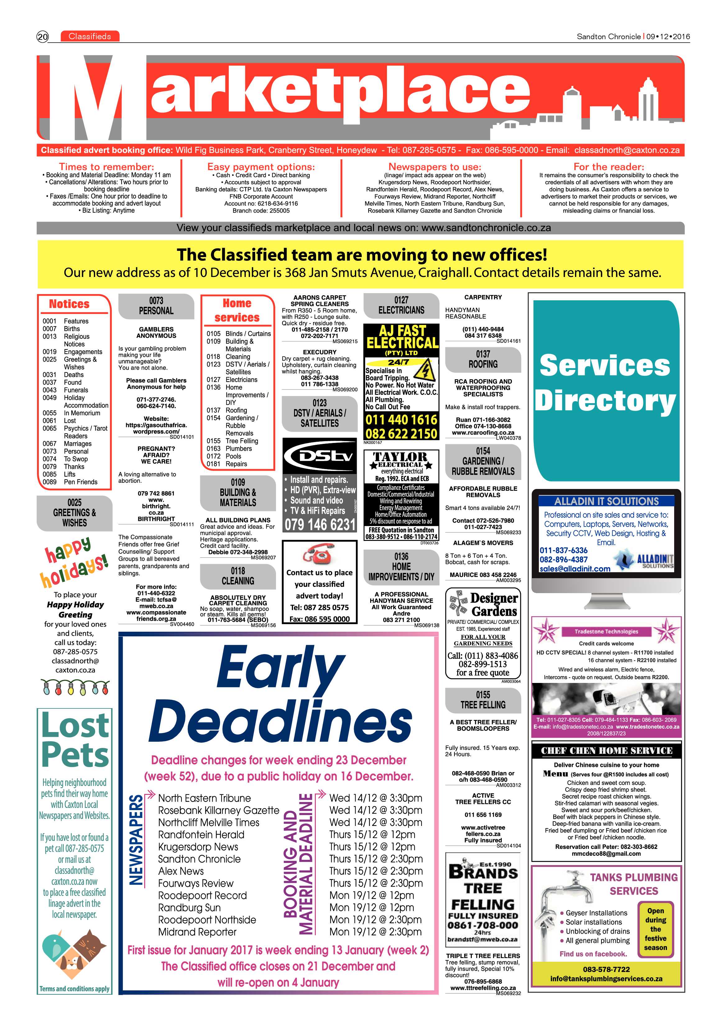 Sandton Chronicle 9 December 2016 page 20