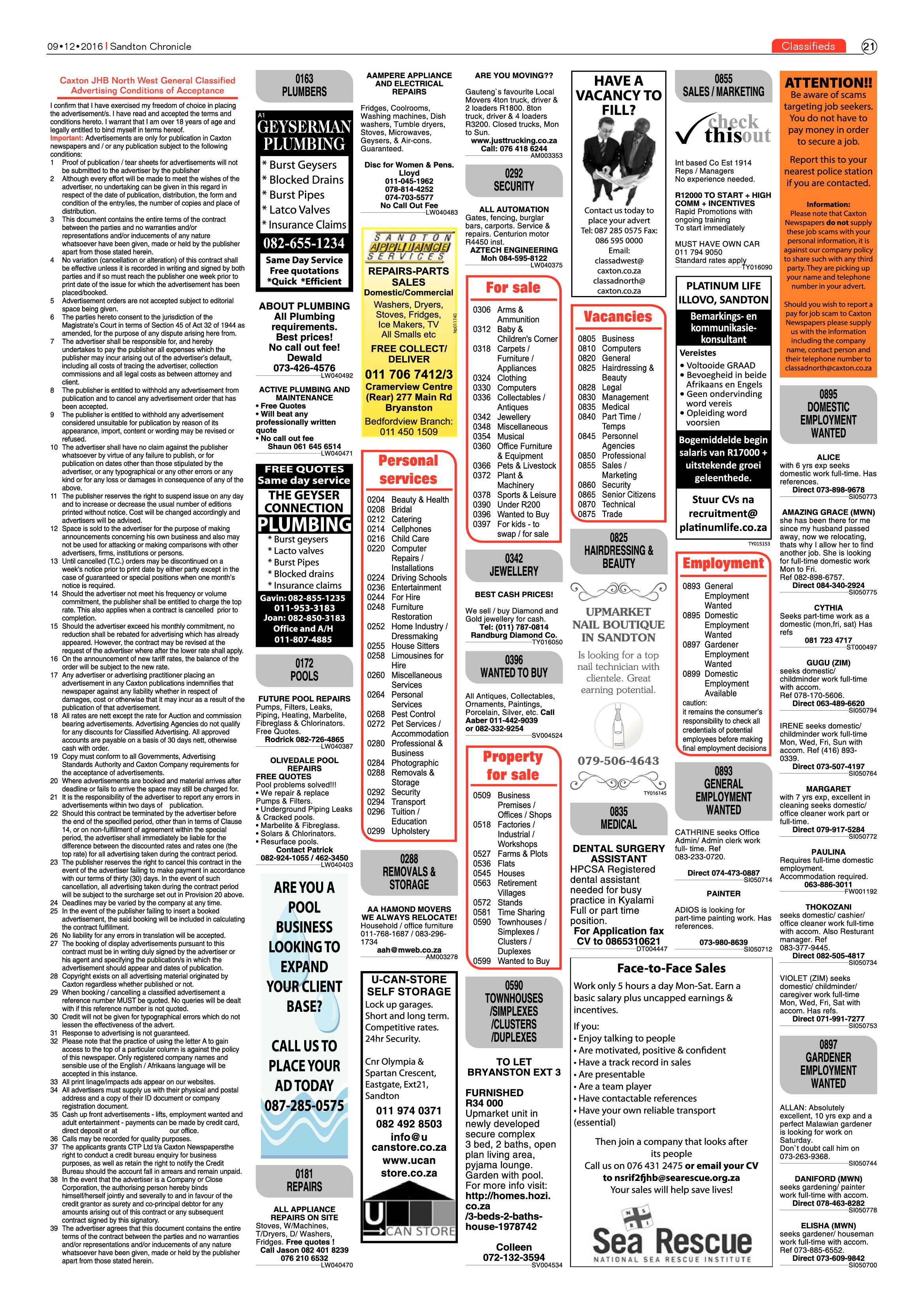 Sandton Chronicle 9 December 2016 page 21