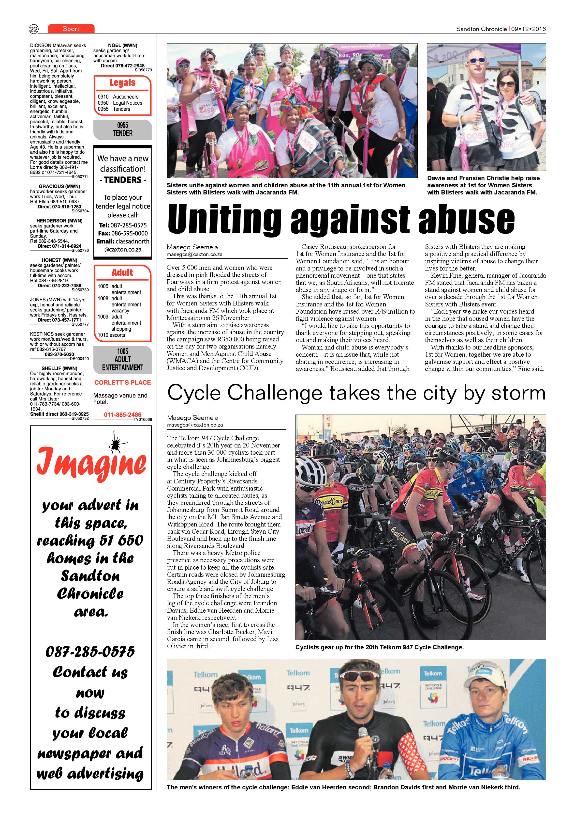 Sandton Chronicle 9 December 2016 page 22