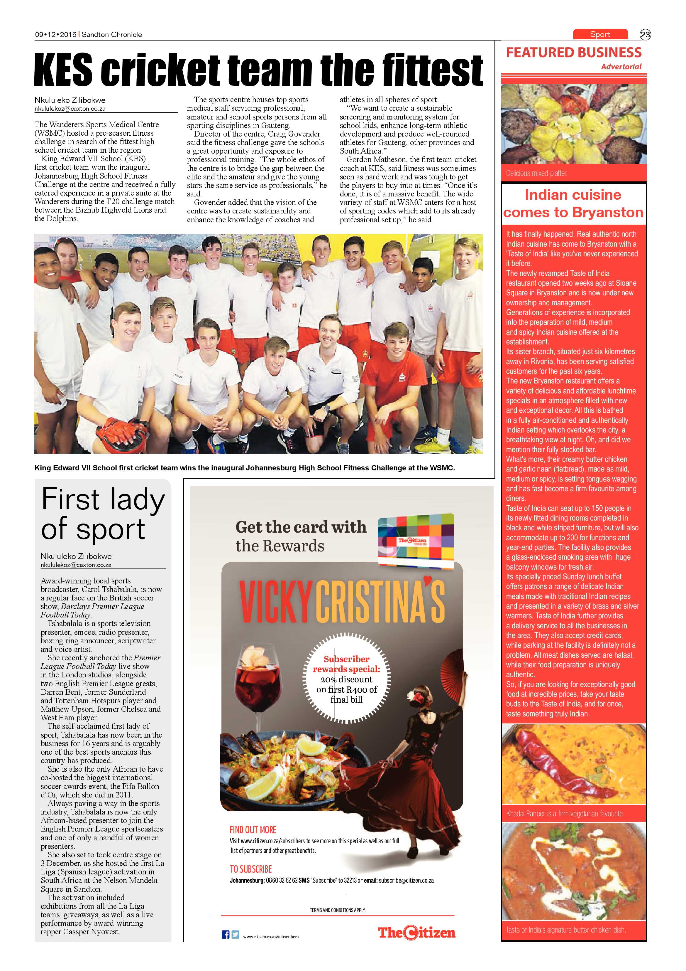 Sandton Chronicle 9 December 2016 page 23