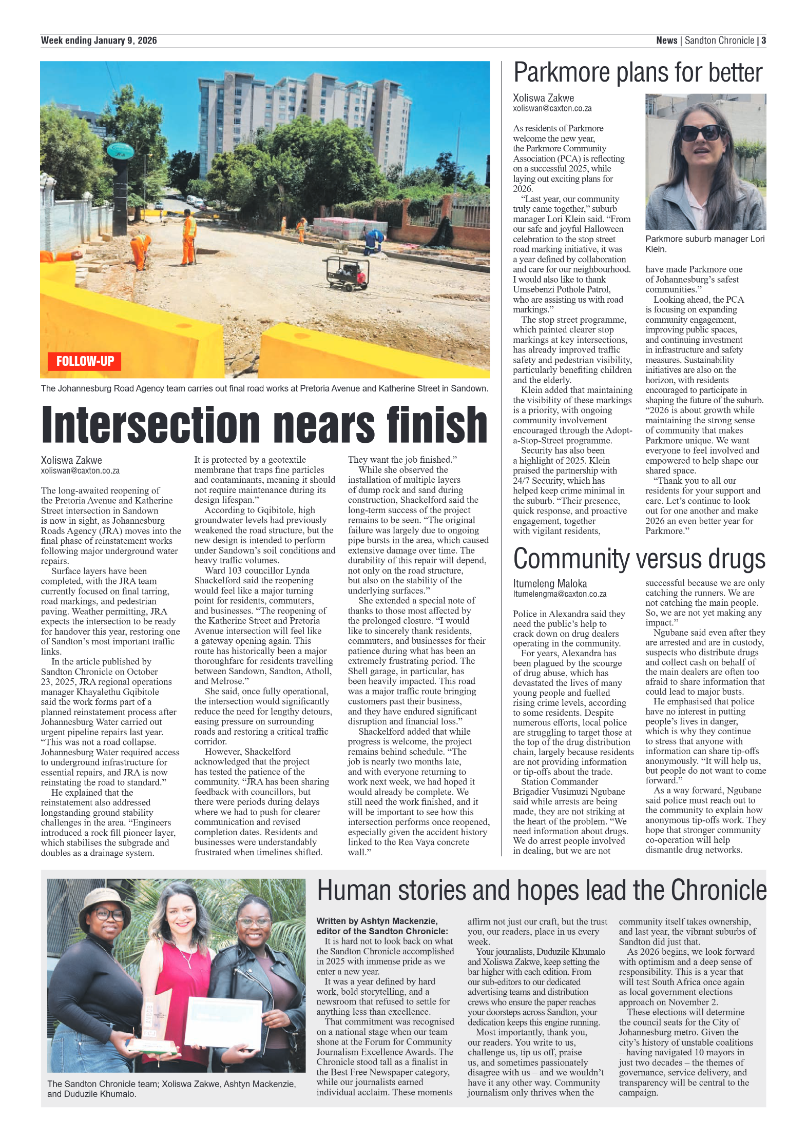 Sandton Chronicle 9 January 2026 page 3