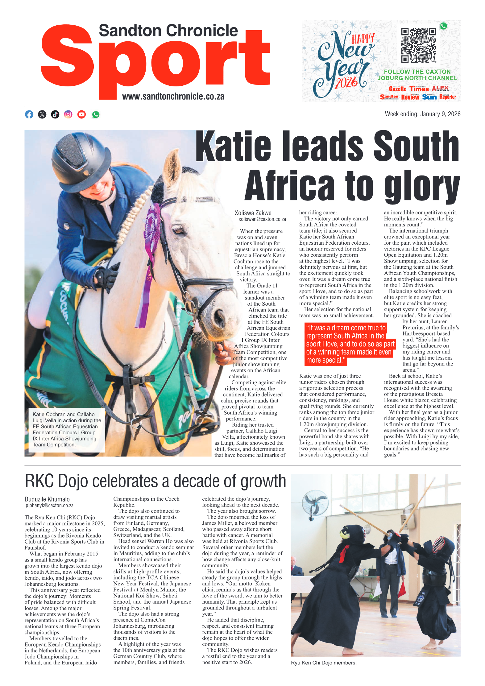 Sandton Chronicle 9 January 2026 page 8