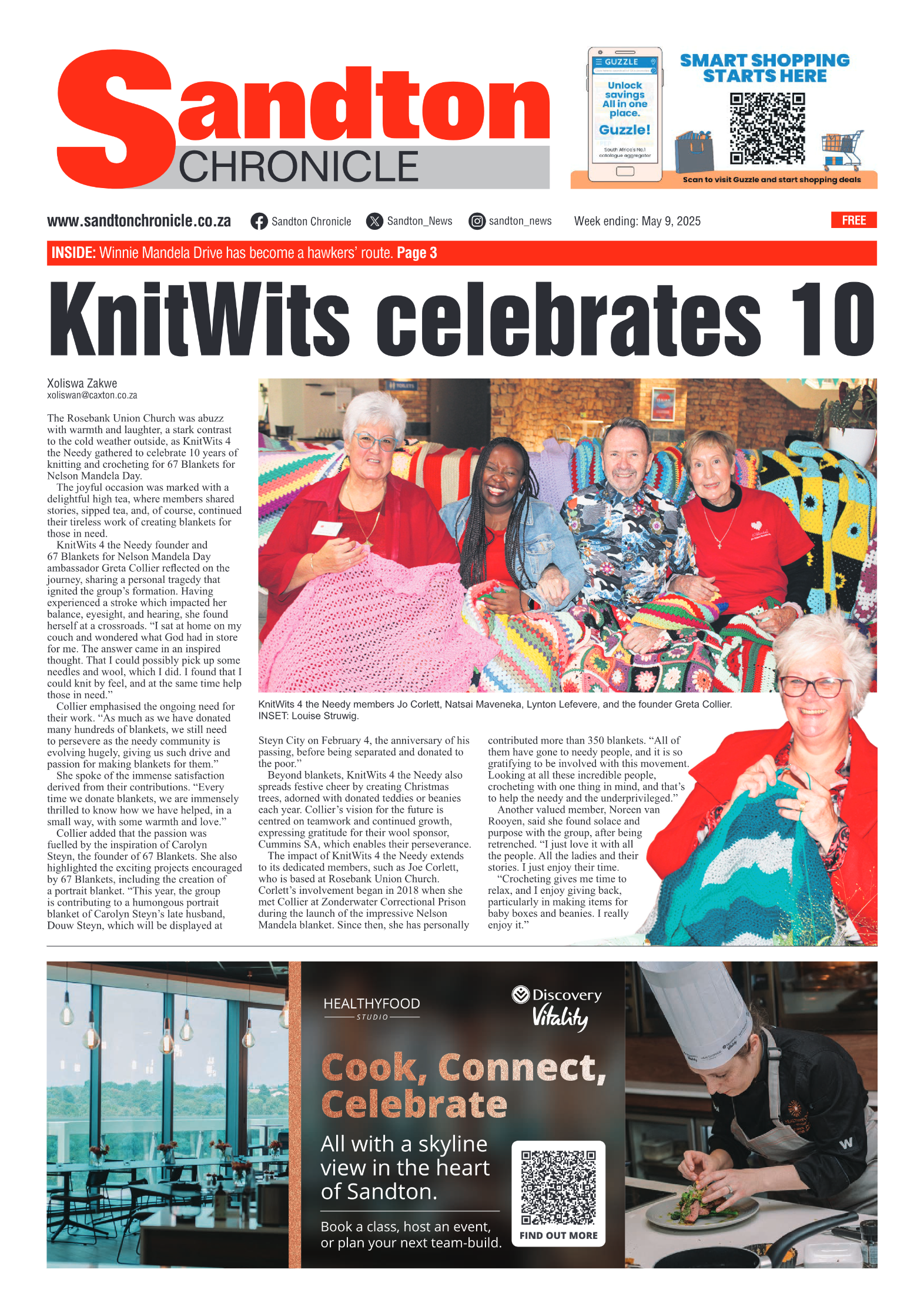 Sandton Chronicle 9 May 2025 page 1