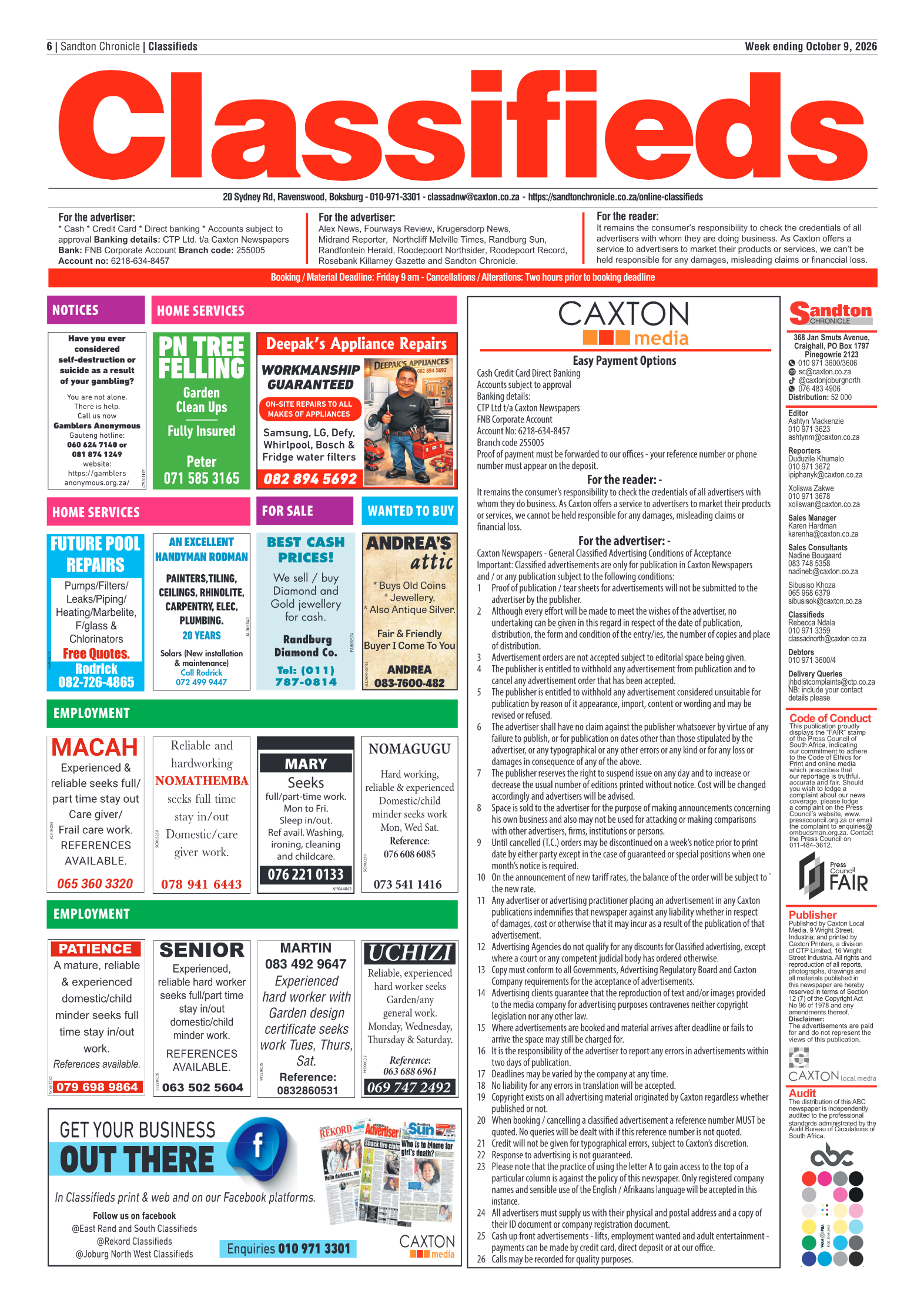 Sandton Chronicle 9 October 2026 page 6