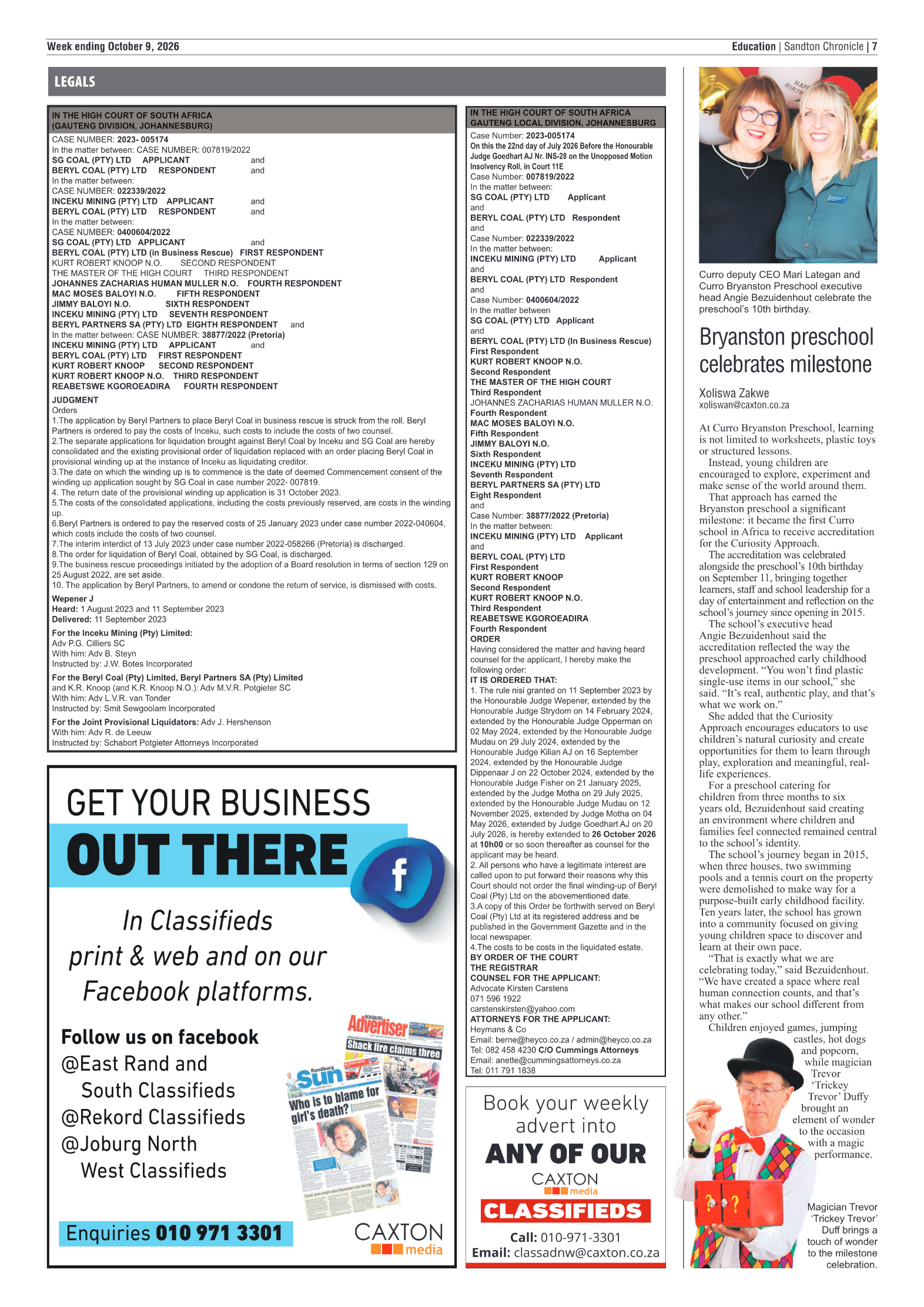 Sandton Chronicle 9 October 2026 page 7