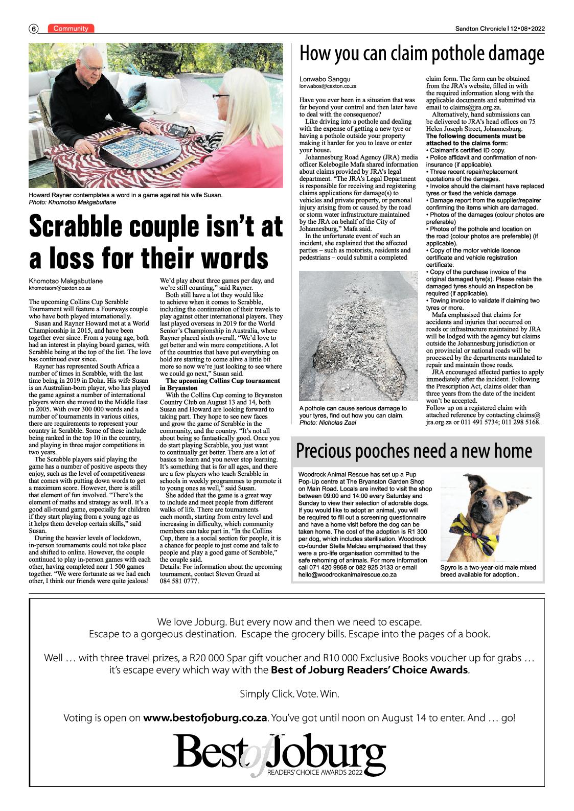 Sandton Chronicle August 12 2022 page 6