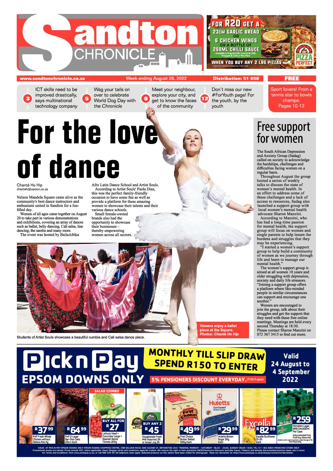 Sandton Chronicle August 26, 2022 page 1