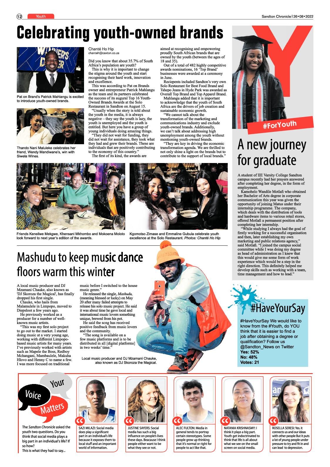 Sandton Chronicle August 26, 2022 page 12