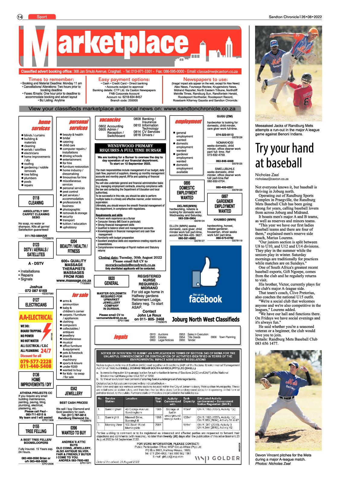 Sandton Chronicle August 26, 2022 page 14