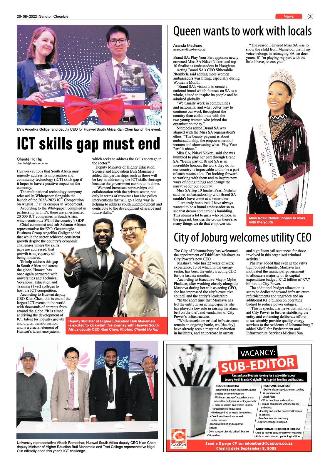 Sandton Chronicle August 26, 2022 page 3