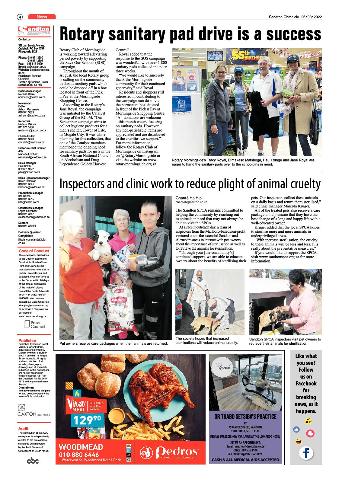 Sandton Chronicle August 26, 2022 page 4