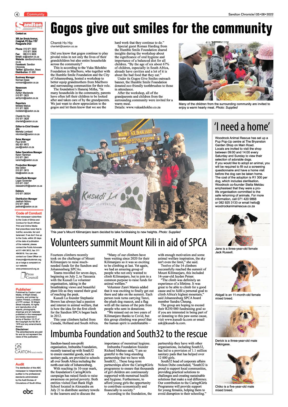Sandton Chronicle August 5 2022 page 4