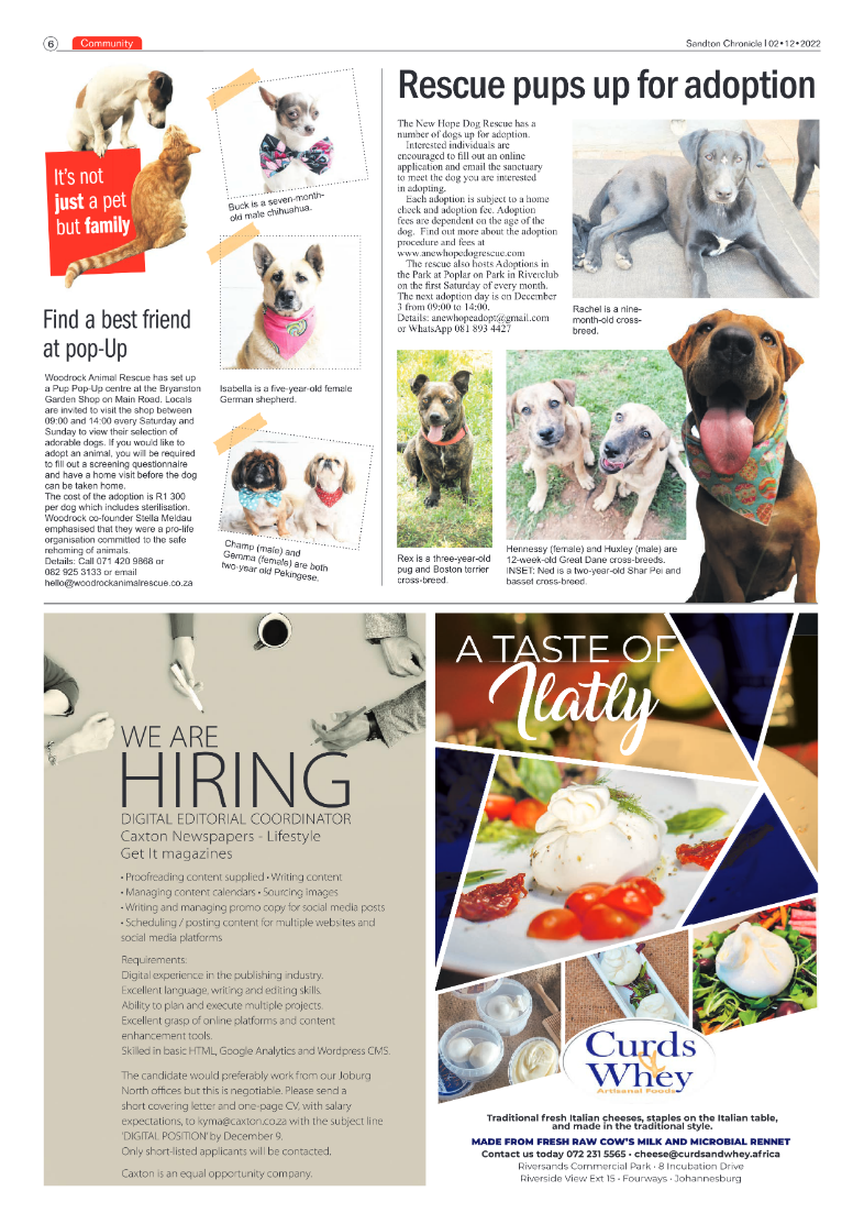 Sandton Chronicle Dec 2 2022 page 6
