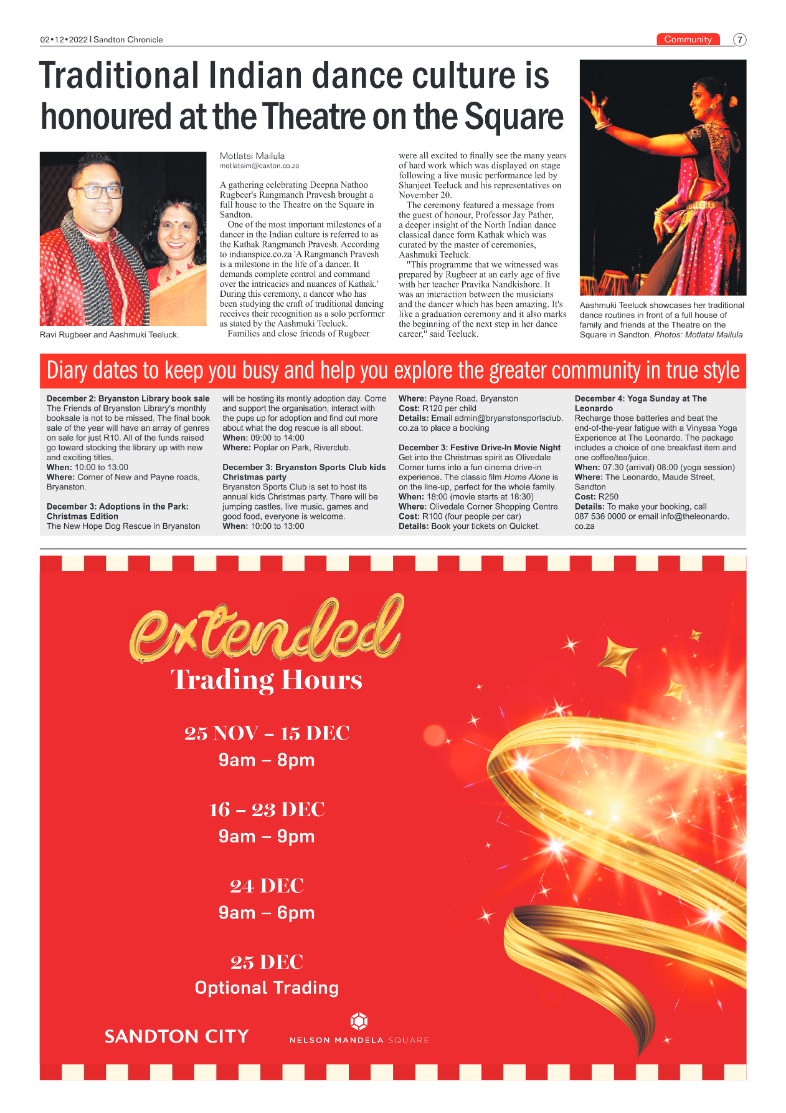 Sandton Chronicle Dec 2 2022 page 7