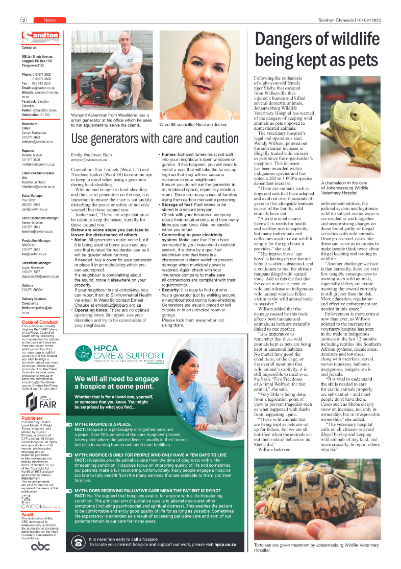 Sandton Chronicle Feb 10 2023 page 2