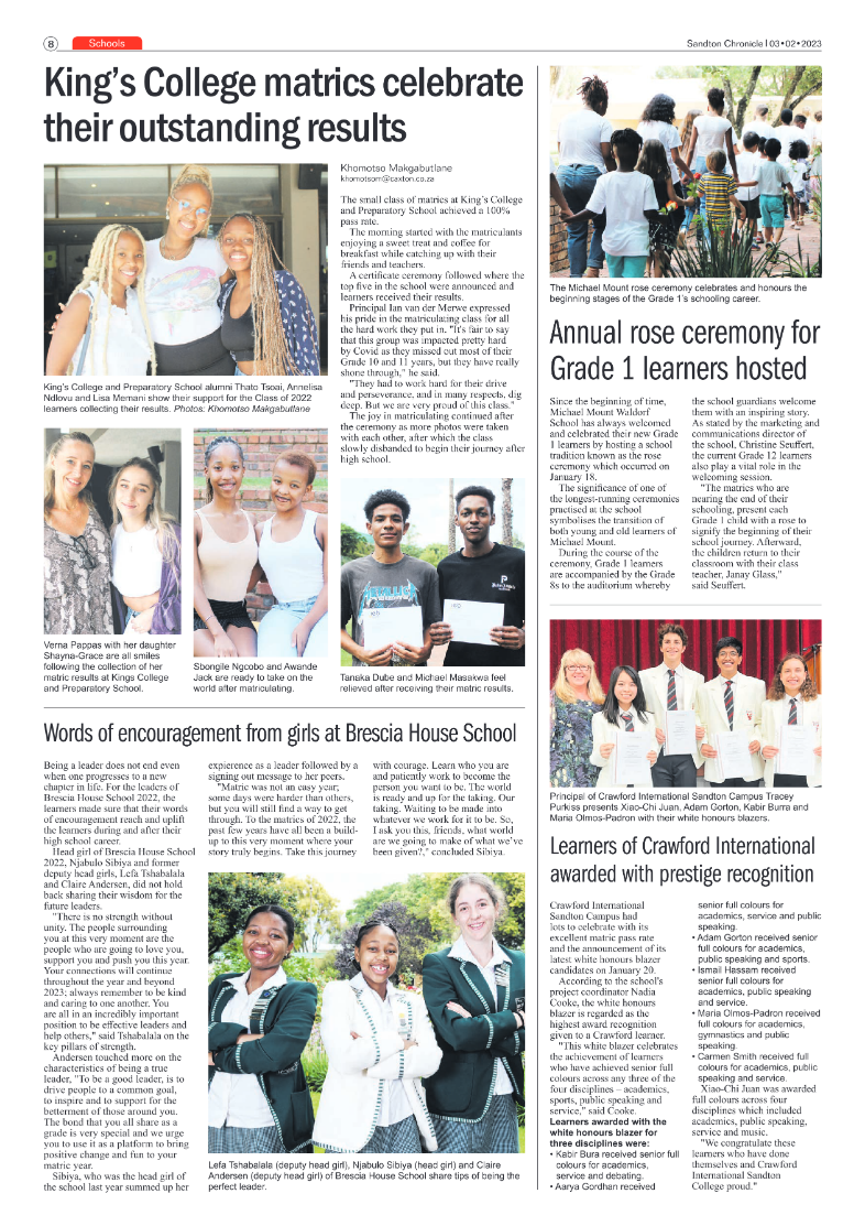 Sandton Chronicle Feb 3 2023 page 8