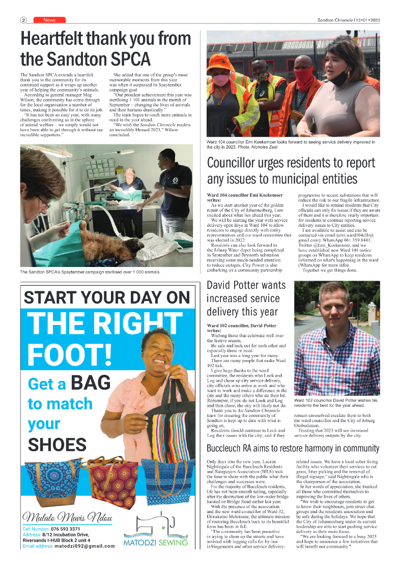 Sandton Chronicle January 13 2023 page 2