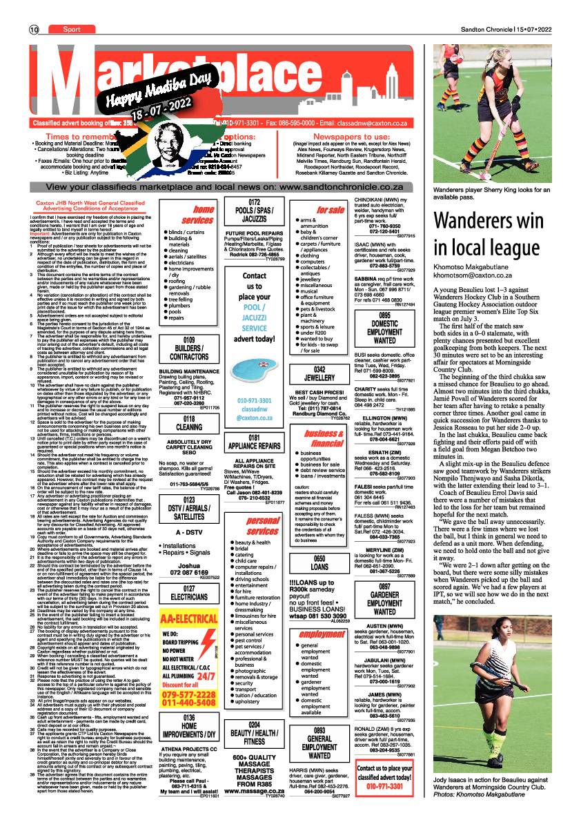 Sandton Chronicle July 15 2022 page 10