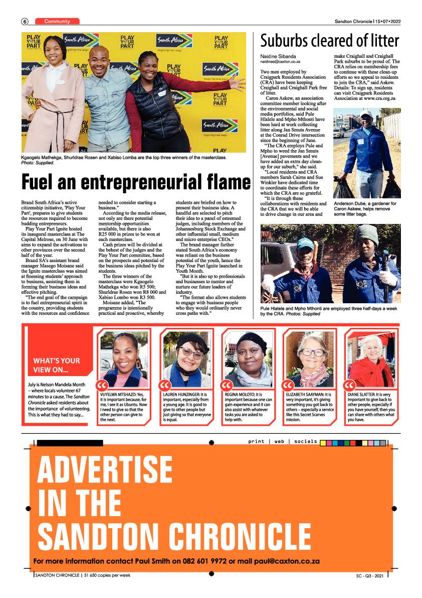 Sandton Chronicle July 15 2022 page 6