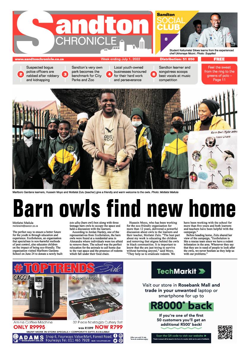 Sandton Chronicle July 1 2022 page 1