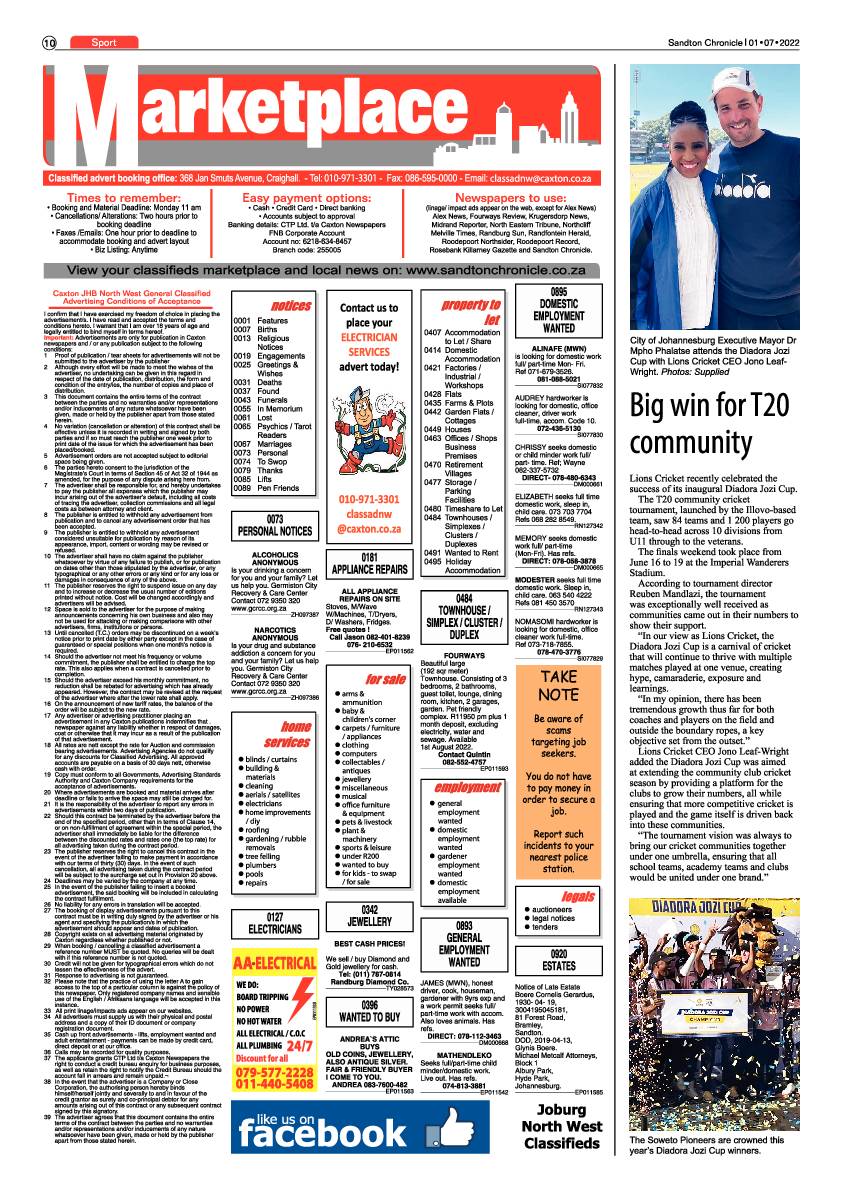 Sandton Chronicle July 1 2022 page 10