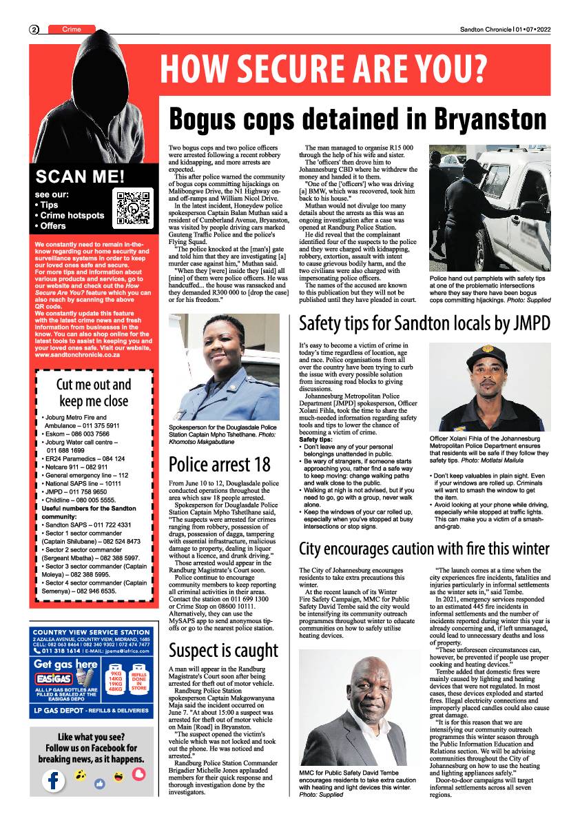 Sandton Chronicle July 1 2022 page 2