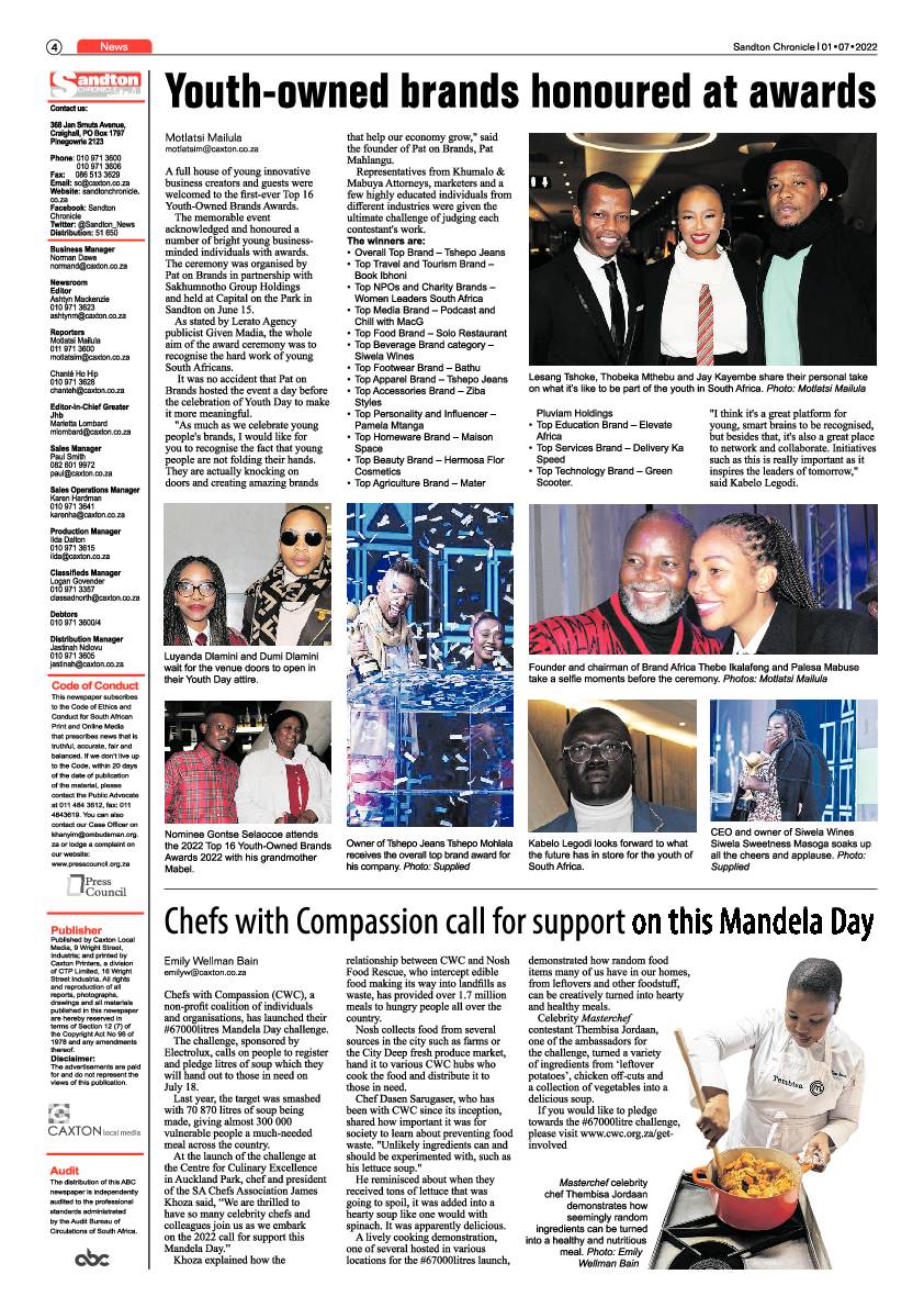 Sandton Chronicle July 1 2022 page 4