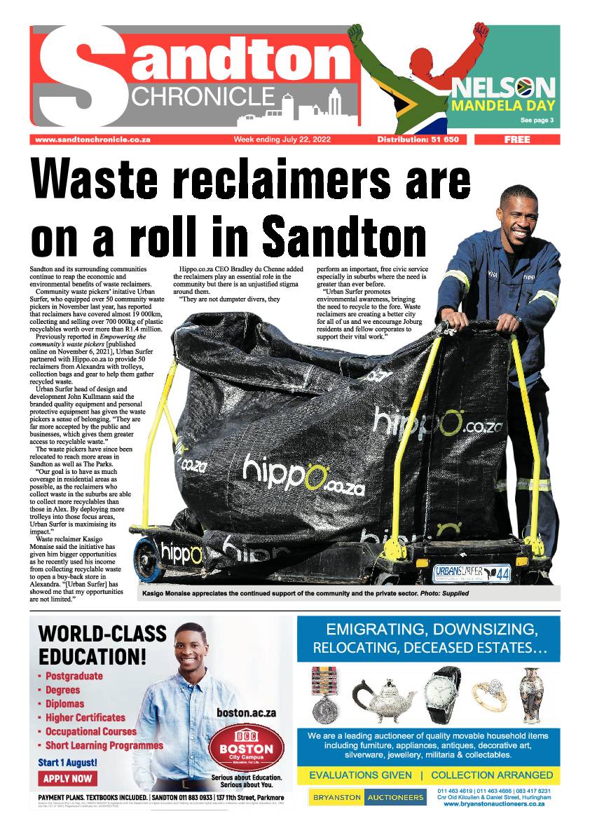 Sandton Chronicle July 22 2022 page 1