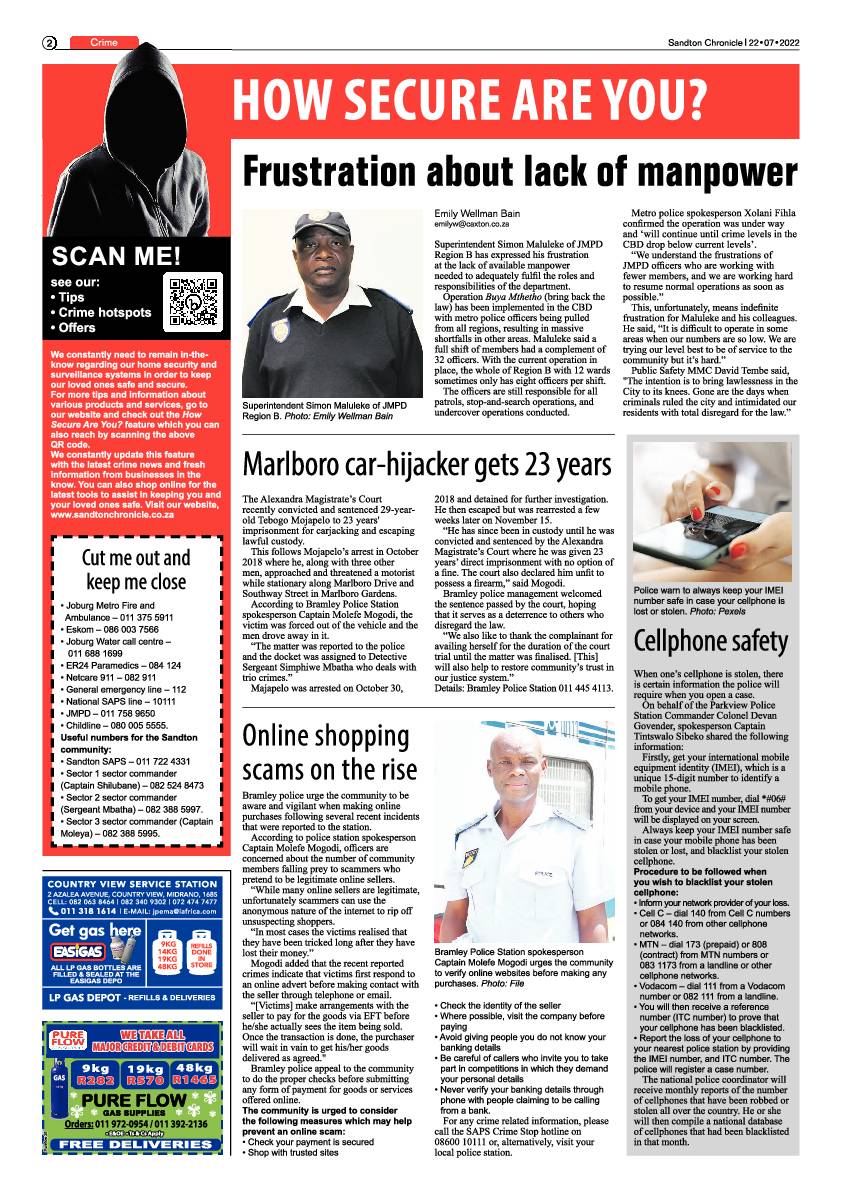 Sandton Chronicle July 22 2022 page 2