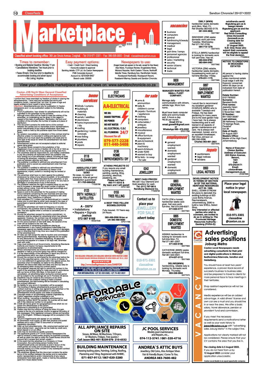 Sandton Chronicle July 29 2022 page 10