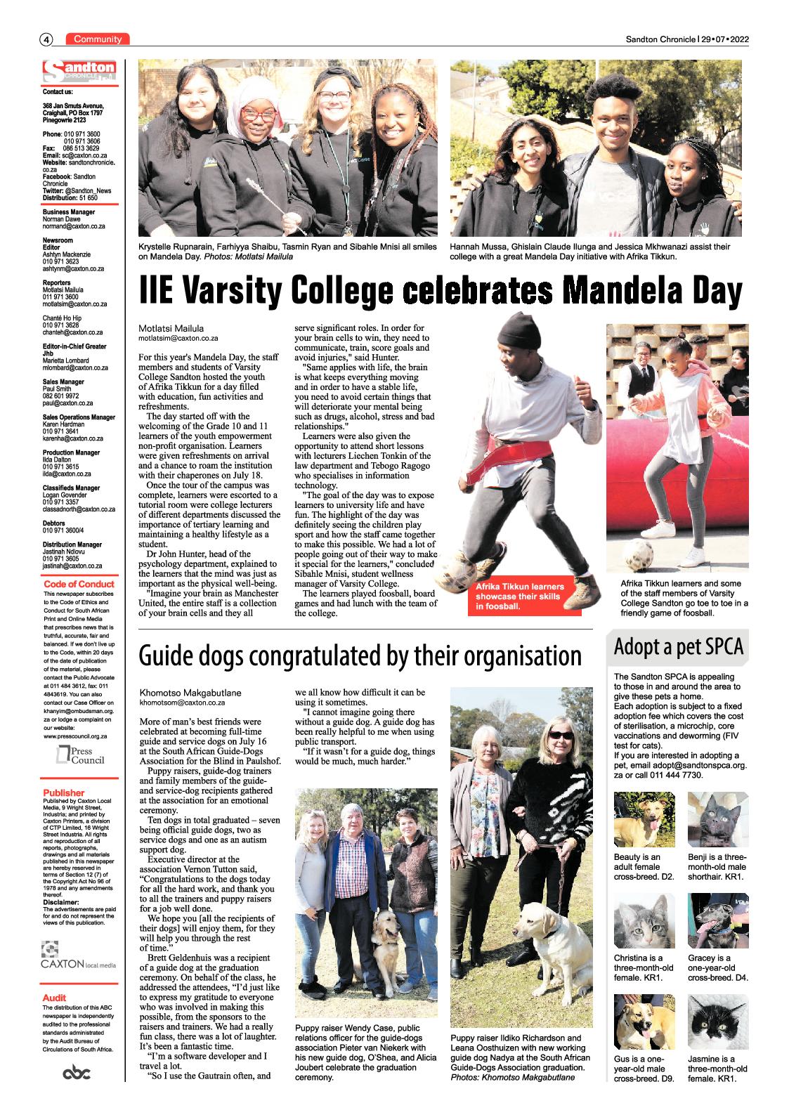 Sandton Chronicle July 29 2022 page 4