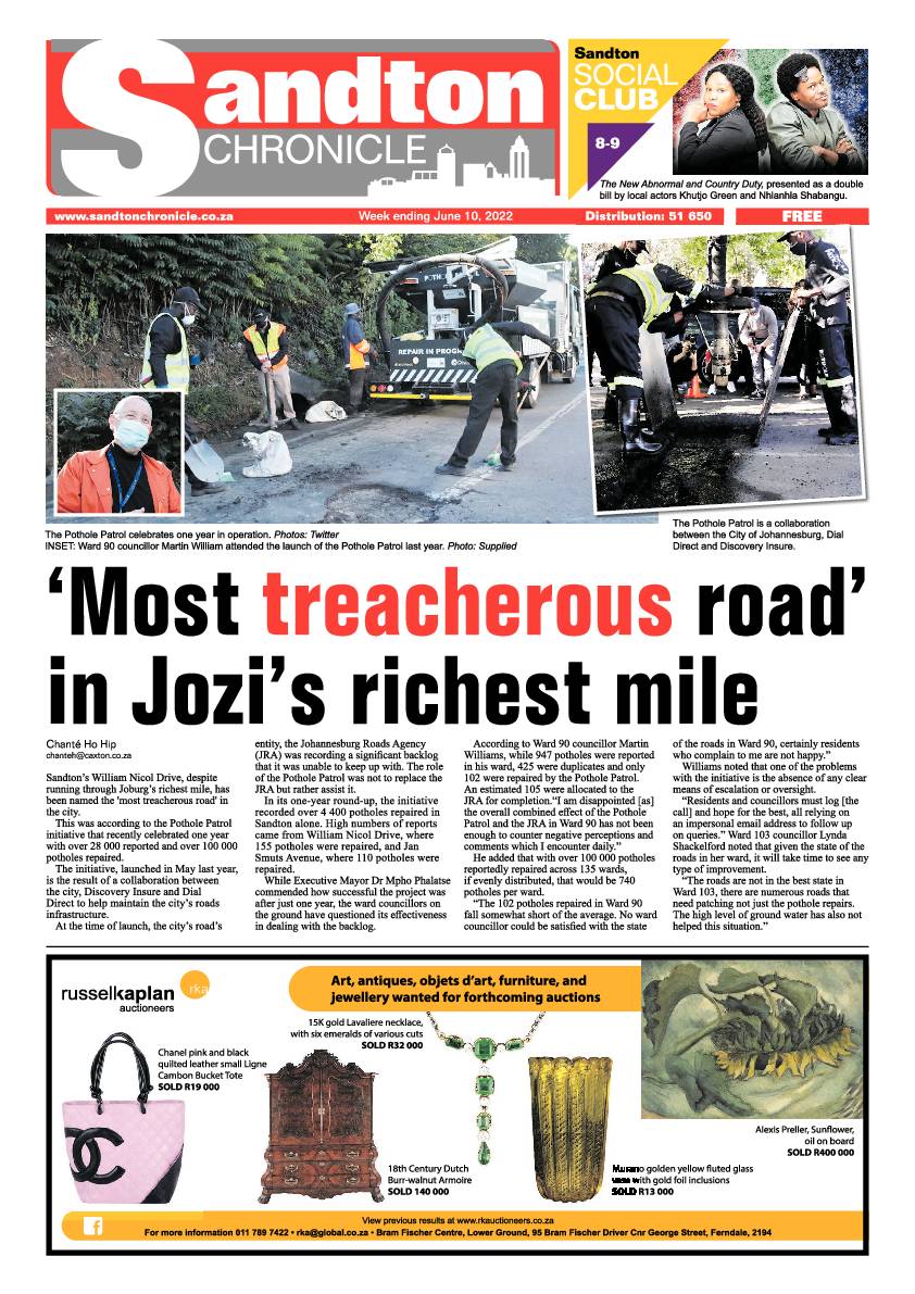 Sandton Chronicle June 10 2022 page 1
